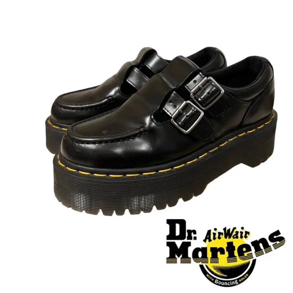 Dr. Martens Black Double Buckle Platform Loafers - One of a Kind!!!